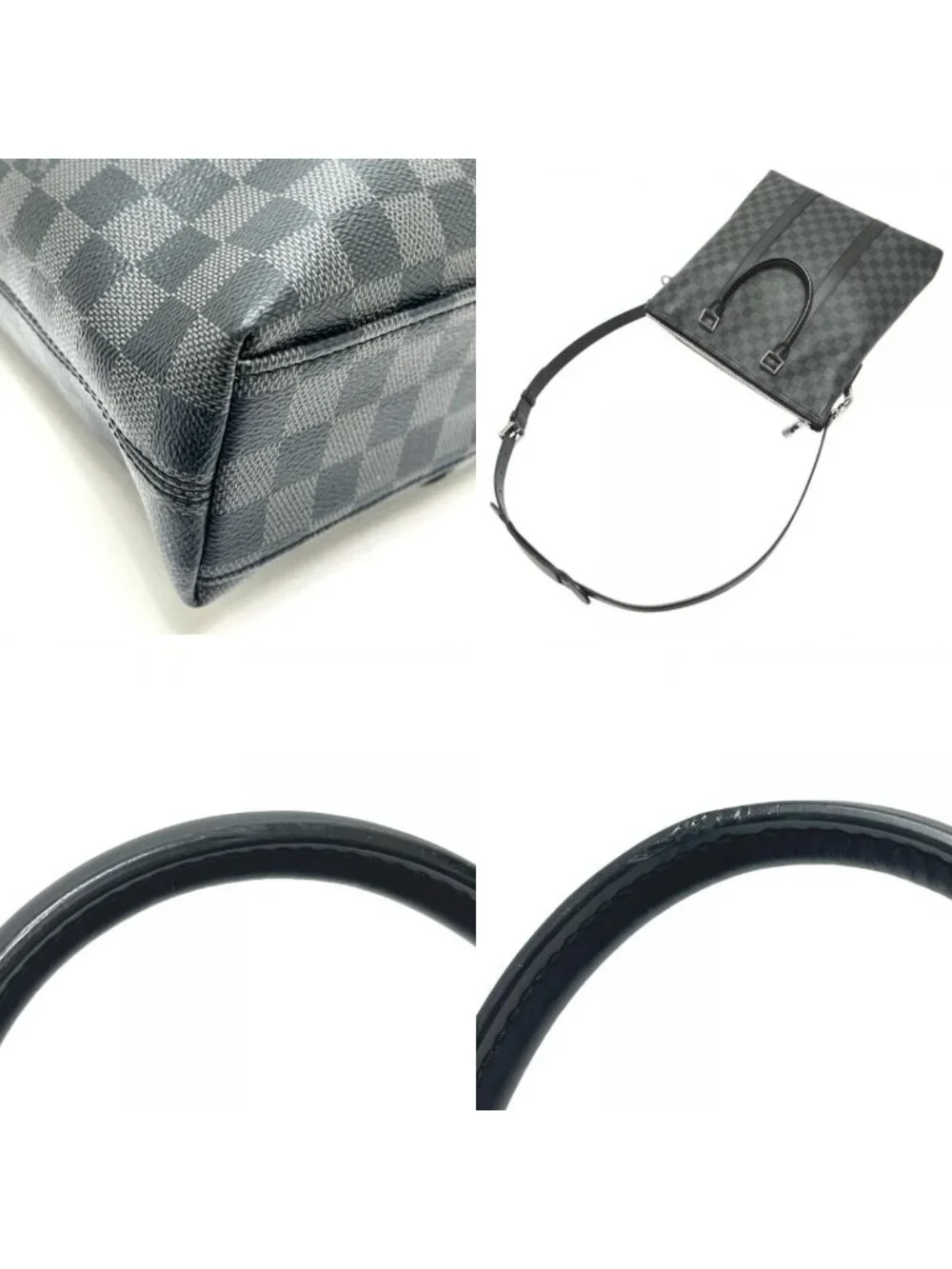Louis Vuitton Tote Bag Anton Damier Graphite Canvas Noir Black